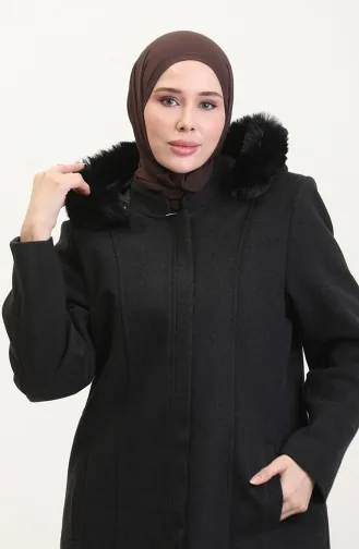 Grote Maat Jas Met Capuchon En Verborgen Rits 5074-03 Smoke 5074-03