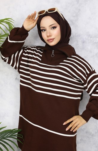 Ensemble Tricot A Rayure 11049-04 Marron 11049-04