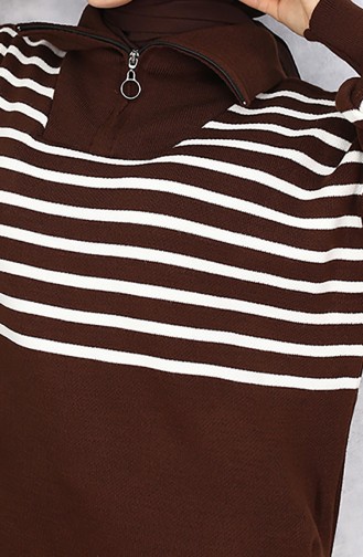 Ensemble Tricot A Rayure 11049-04 Marron 11049-04