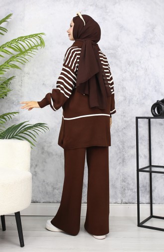 Ensemble Tricot A Rayure 11049-04 Marron 11049-04