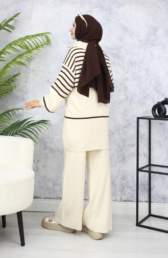 Ensemble Tricot A Rayures 11049-05 Beige 11049-05