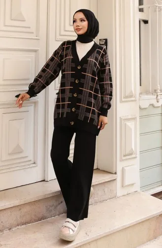 Breiwerk Cardigan Set 24118-03 Zwart 24118-03