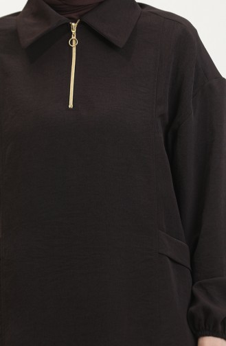 Spor Tunik Pantolon İkili Takım 5090-01 Kahverengi