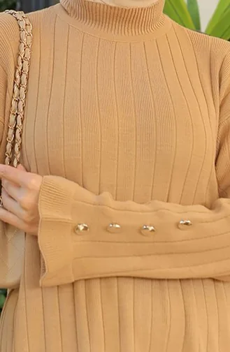 Rüschenstrickkleid 23009-02 Kamel 23009-02