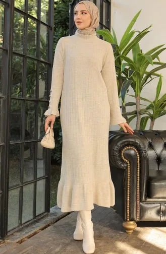 Rüschenstrickkleid 23009-03 Stone 23009-03