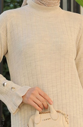 Rüschenstrickkleid 23009-03 Stone 23009-03