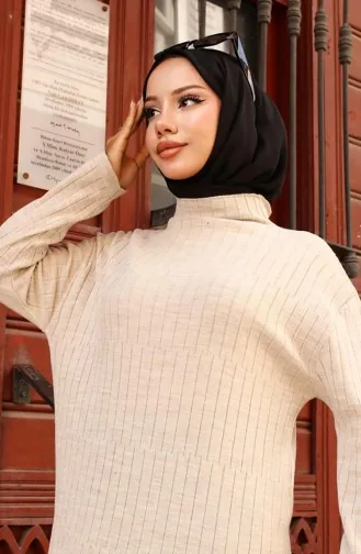 Corduroy Knit Dress 24207-02 Stone 24207-02