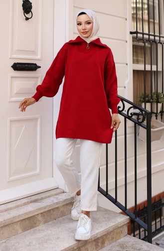 Triko Tunik 11043-05 Kırmızı