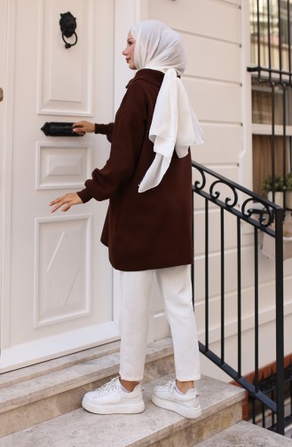 Triko Tunik 11043-06 Kahverengi