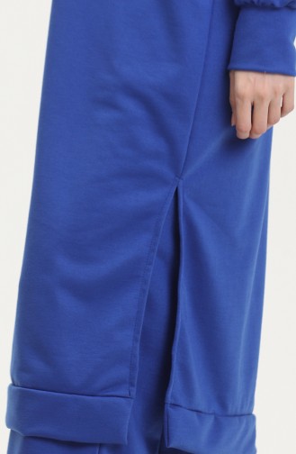 İki İplik Tunik Pantolon İkili Takım 0549-03 Saks