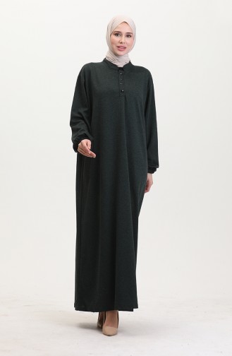 Robe Hijab Vert emeraude 0546-03