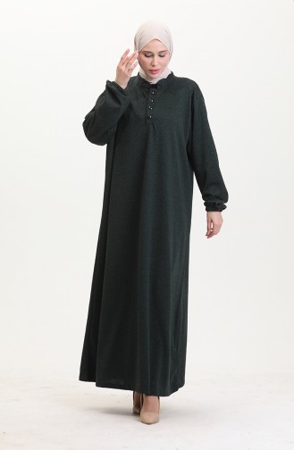 Robe Hijab Vert emeraude 0546-03