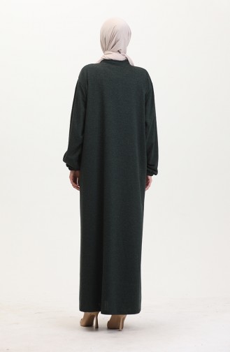 Robe Hijab Vert emeraude 0546-03