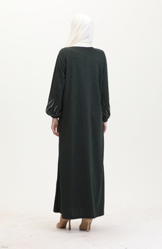 Smaragdgrün Hijab Kleider 0547-02