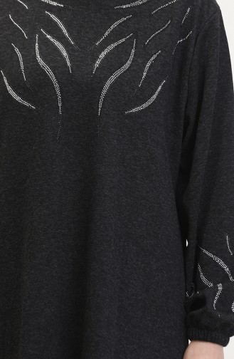 Schwarz Hijab Kleider 0547-04