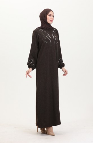 Braun Hijab Kleider 0547-05