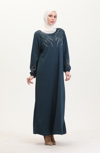 Petroleum Hijab Kleider 0547-06