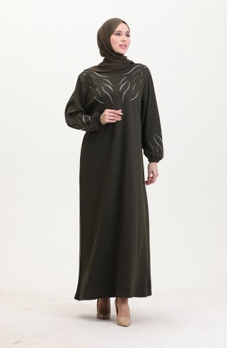 Khaki Hijab Kleider 0547-07