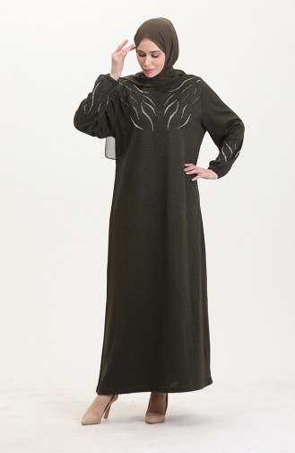 Khaki Hijab Kleider 0547-07