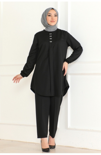Mia Örme Double Takim 110-01 Siyah