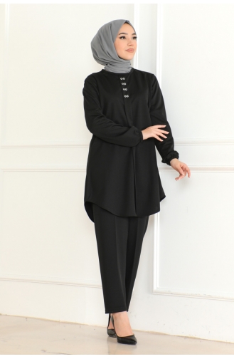 Mia Örme Double Takim 110-01 Siyah