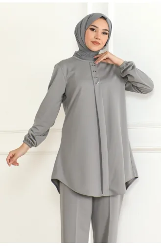 Mia Örme Double Takim 110-03 Gri