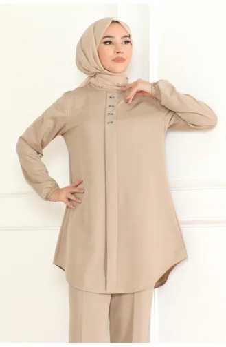 Mia Örme Double Takim 110-06 Bej