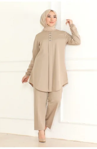 Mia Örme Double Takim 110-06 Bej