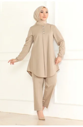 Mia Örme Double Takim 110-06 Bej