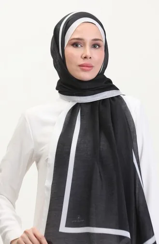 Châle Ambre 70240-04 Noir Et Blanc 70240-04