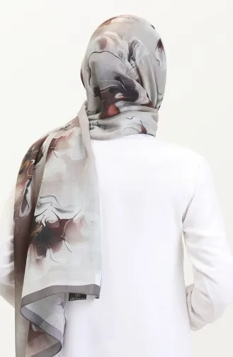 Kehribar Şal 70250-03 Kahverengi Toprak