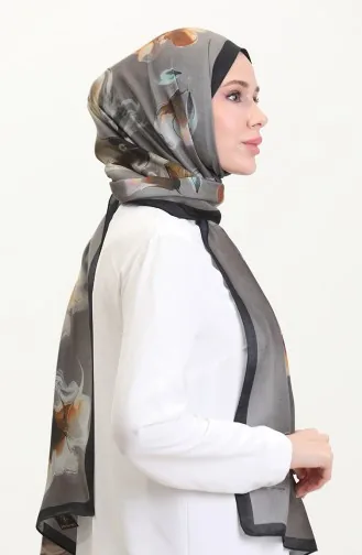 Kehribar Şal 70250-05 Siyah Koyu Vizon