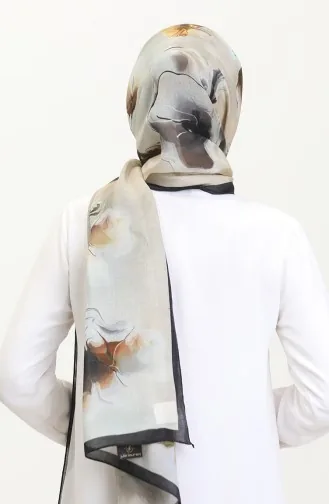 Kehribar Şal 70250-08 Lacivert Hardal