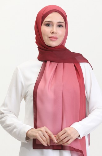 شال شيفون ديجيتال  70262-09 أحمر غامق 70262-09