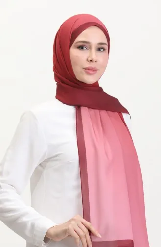 Dijital Şifon Şal 70262-09 Bordo