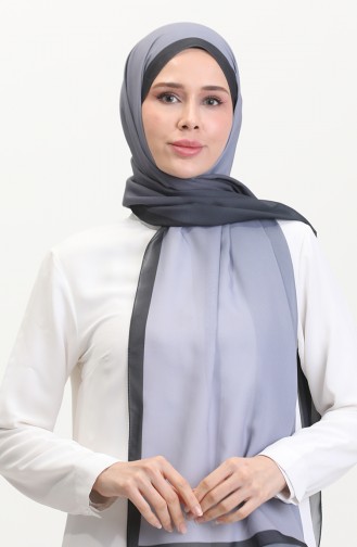 Dijital Şifon Şal 70262-10 Siyah