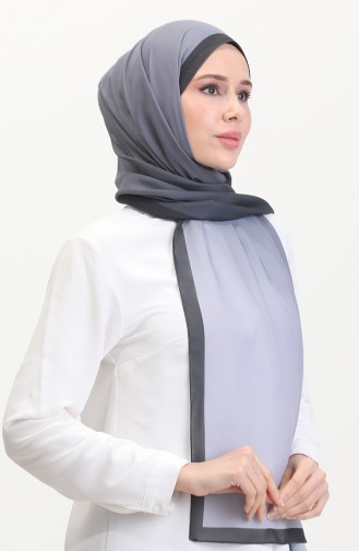 Dijital Şifon Şal 70262-10 Siyah
