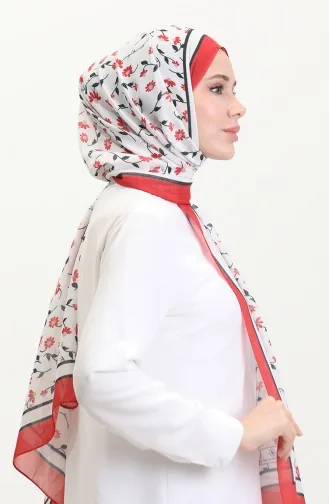 Patterned Soft Scarf 70264-01 Red Black 70264-01