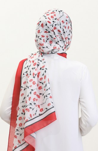 شال سوفت منقوش 70264-01 أحمر أسود 70264-01