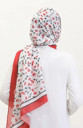 Patterned Soft Scarf 70264-01 Red Black 70264-01