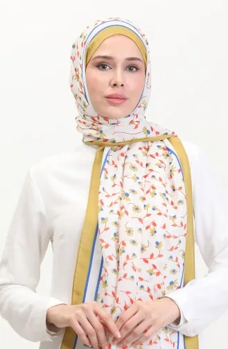 Patterned Soft Scarf 70264-04 Mustard Orange 70264-04