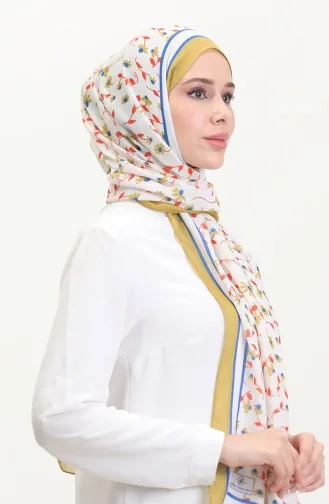 Patterned Soft Scarf 70264-04 Mustard Orange 70264-04