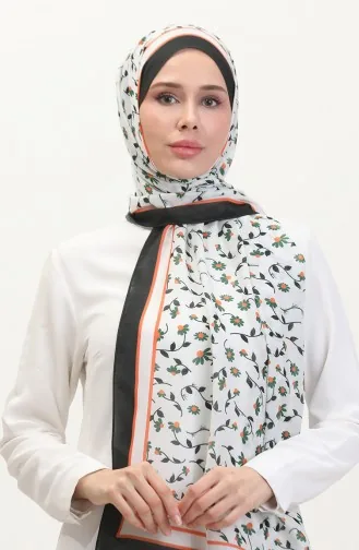 Patterned Soft Scarf 70264-06 Black Emerald Green 70264-06