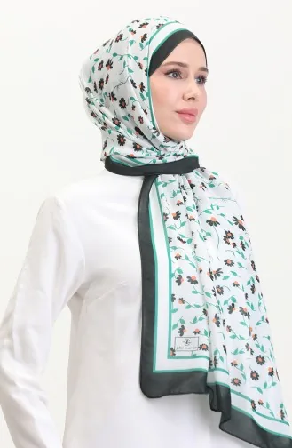 Patterned Soft Scarf 70264-11 Black Green 70264-11