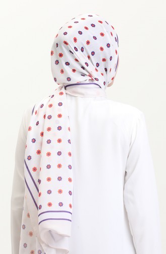 Desenli Soft Şal 70265-03 Krem Mor