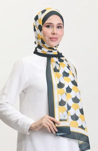 Desenli Soft Şal 70266-02 Sarı Siyah