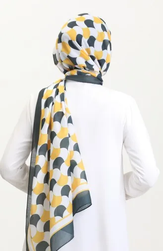 Desenli Soft Şal 70266-02 Sarı Siyah