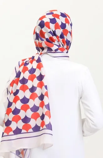 Desenli Soft Şal 70266-05 Krem Mor