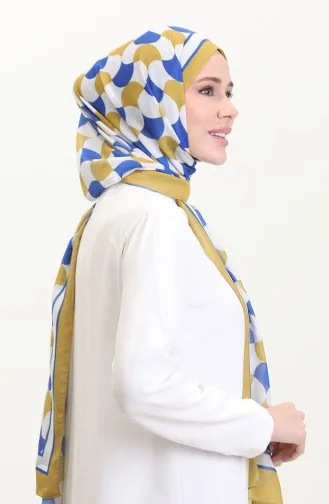 Desenli Soft Şal 70266-06 Hardal Saks