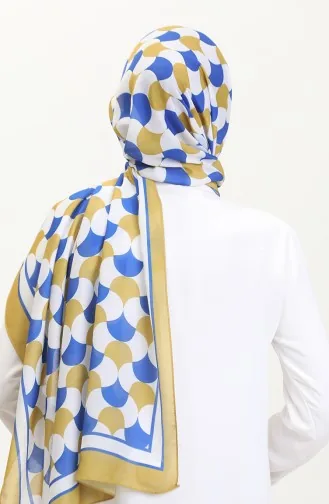 Desenli Soft Şal 70266-06 Hardal Saks